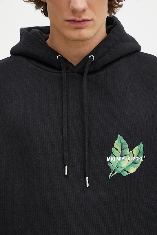 Кофта MKI MIYUKI ZOKU Leaf Hoody чёрный LEAF.HOODY