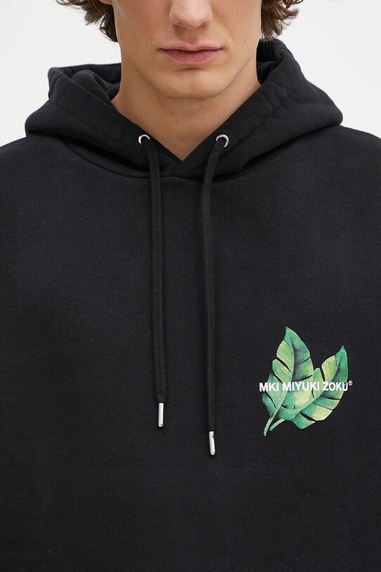 MKI MIYUKI ZOKU sweatshirt Leaf Hoody black LEAF.HOODY