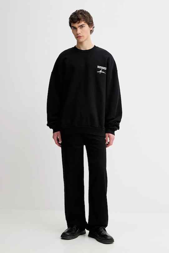 Pulover MKI MIYUKI ZOKU Resort Crewneck Sweat RESORT.CREWNECK.SWEAT črna SS24