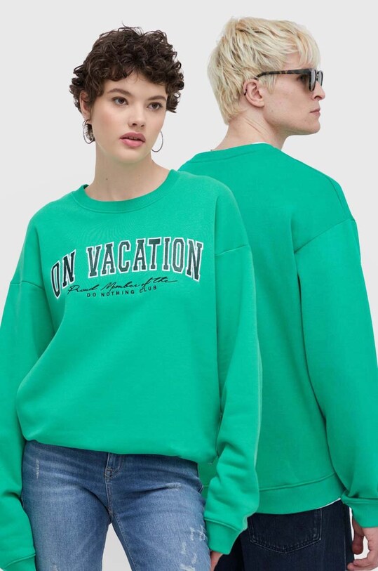 On Vacation bluza College aplikacja zielony OVC.S37