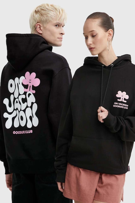 On Vacation bluza Goodlife Club z kapturem czarny OVC.H43