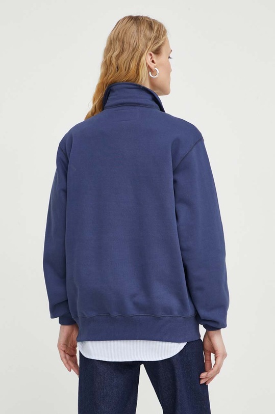 The Mercer Brand bluza bawełniana The Quarter Zip MEAP241007 granatowy