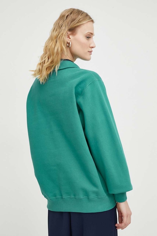 The Mercer Brand bluza bawełniana The Quarter Zip MEAP241007 zielony