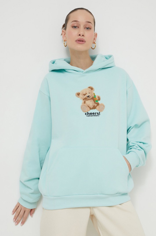 Kaotiko bluza imprimeu turcoaz AO013.01.G002