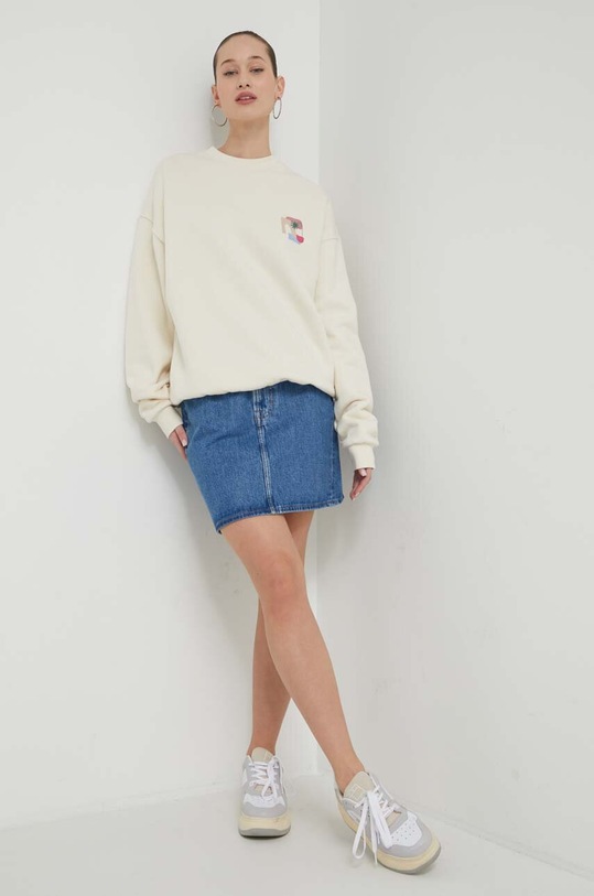 Odzież Kaotiko bluza bawełniana AO026.01S.G002 beżowy