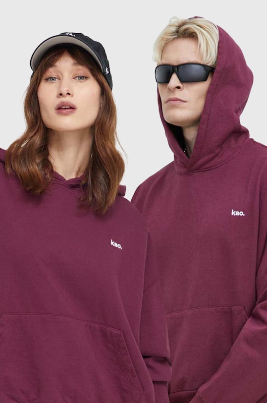 Бавовняна кофта Kaotiko з капюшоном рожевий AO087.02.G002