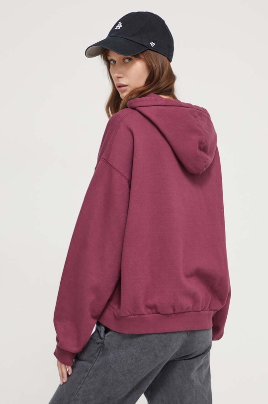 Bavlněná mikina Kaotiko burgundské AO087.02.G002