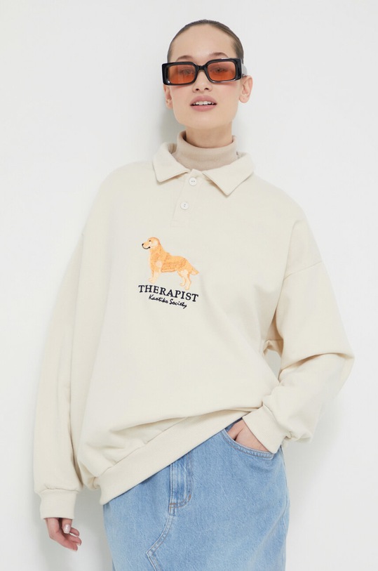 Oblečení Mikina Kaotiko AM016.02.G002 béžová