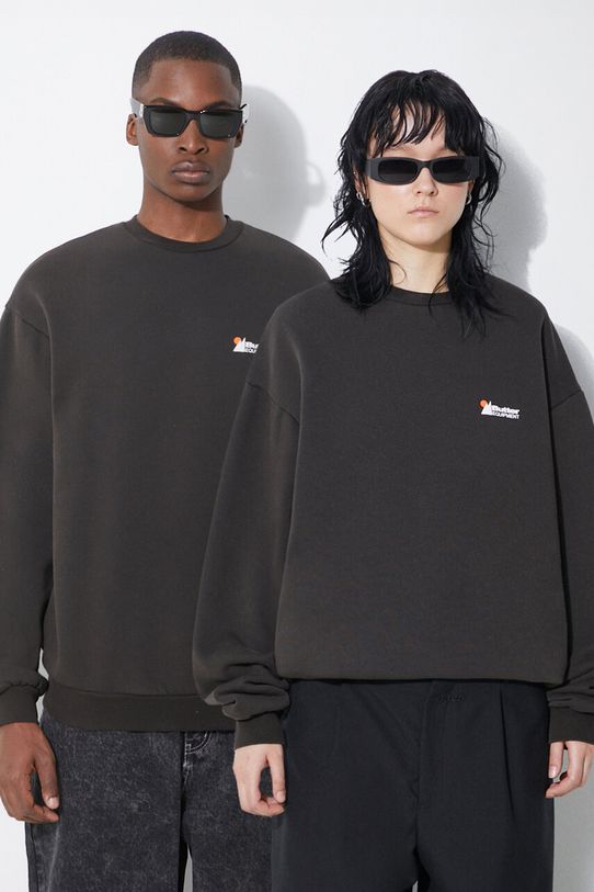 Butter Goods bluza Distressed Pigment Dye Crewneck pozostałe czarny BGQ1241302