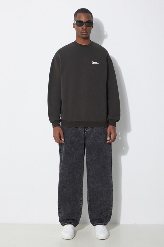 Mikina Butter Goods Distressed Pigment Dye Crewneck BGQ1241302 černá SS24