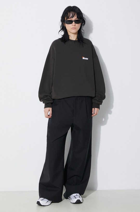 Odzież Butter Goods bluza Distressed Pigment Dye Crewneck BGQ1241302 czarny