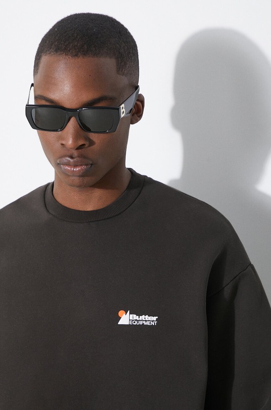 Butter Goods bluza Distressed Pigment Dye Crewneck BGQ1241302