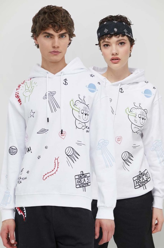 Sprayground hanorac de bumbac print alb SP446