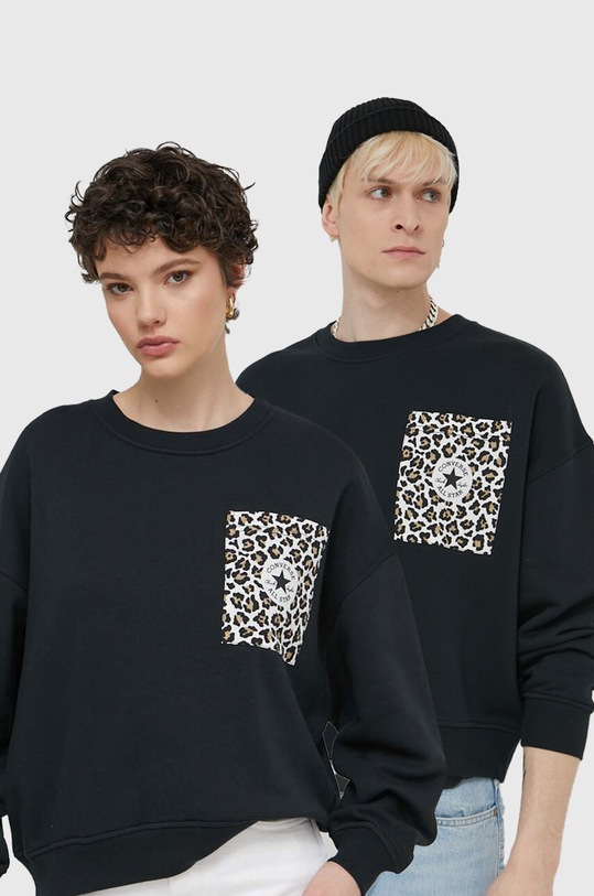 Dukserica Converse bez kapuljače crna 10026099.A01