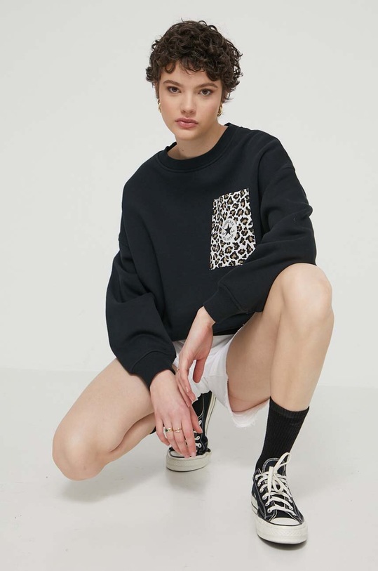 Dukserica Converse 10026099.A01 crna SS24