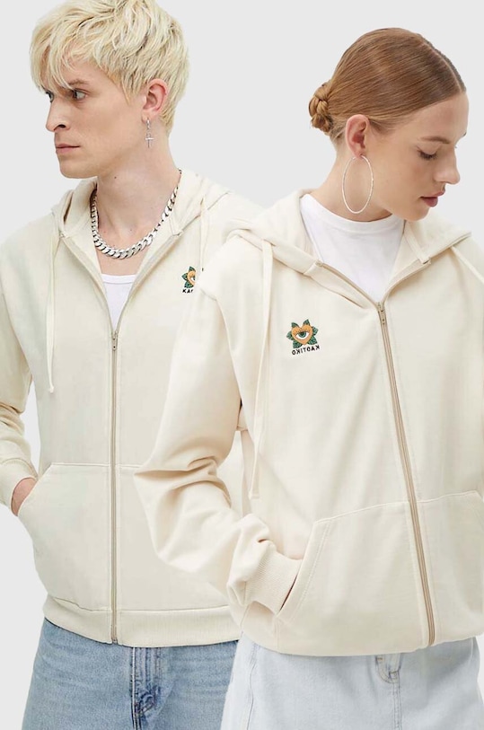 Mikina Kaotiko s kapucňou béžová AK041.02.G002