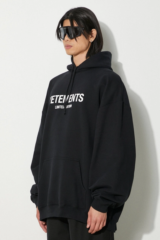 Μπλούζα VETEMENTS Limited Edition Logo Hoodie μαύρο UE64HD600B