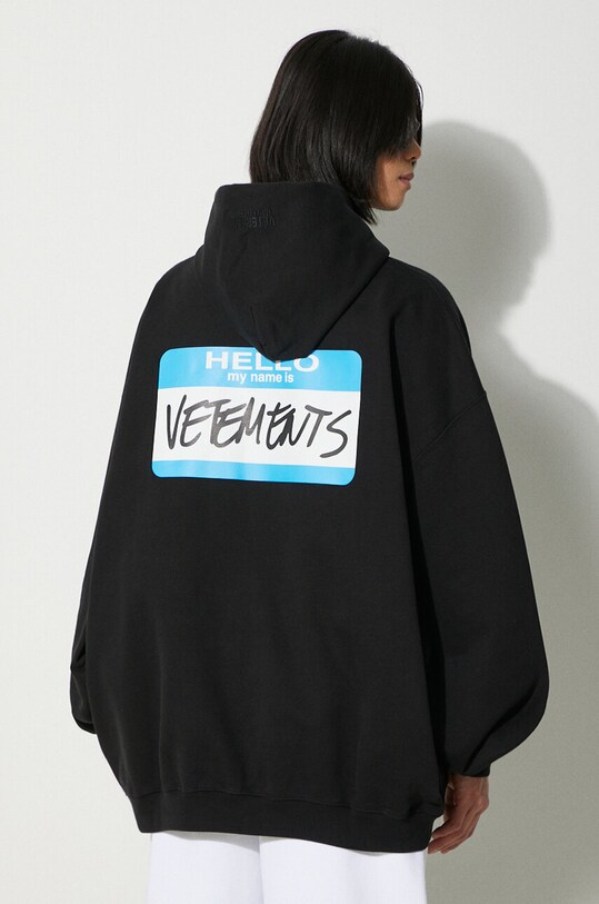 VETEMENTS sweatshirt My Name Is Vetements Hoodie black UE64HD900B