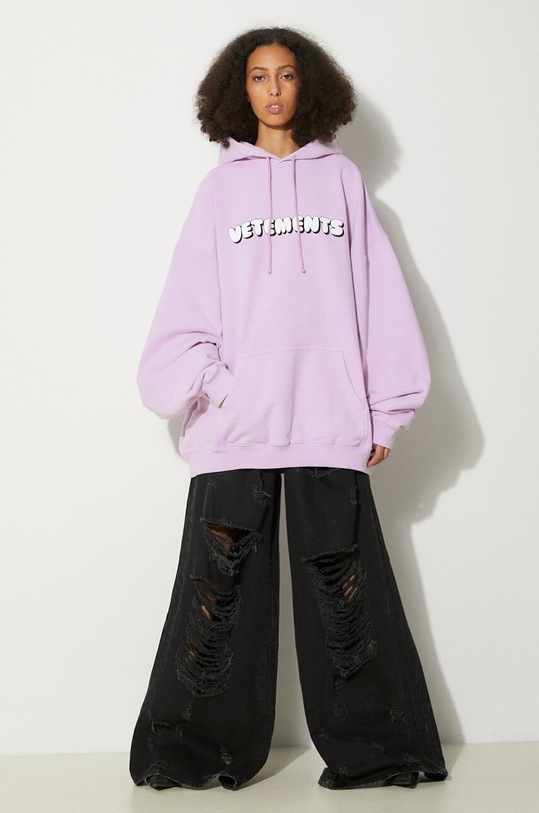VETEMENTS sweatshirt Bubble Gum Logo UE64HD190P pink SS24