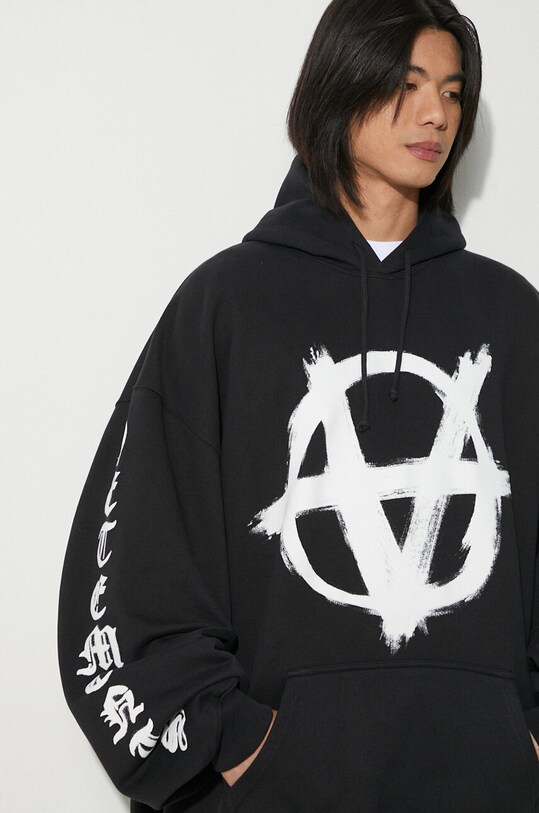 VETEMENTS sweatshirt Double Anarchy Hoodie UE64HD700BW black
