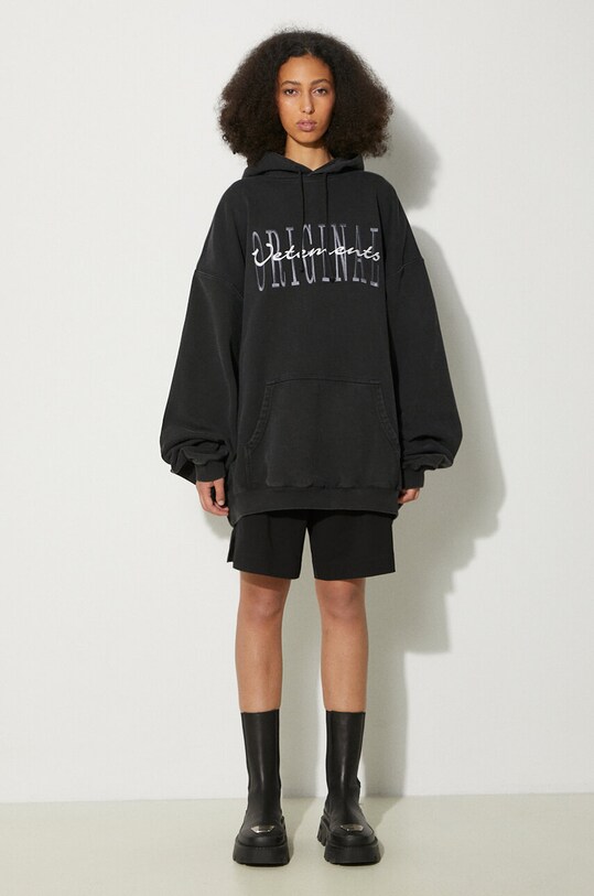 Oblečenie Mikina VETEMENTS Original Logo Hoodie UE64HD210B čierna