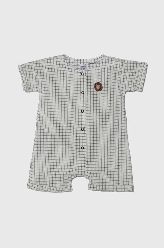 Jamiks rampers bawełniany niemowlęcy Produkt niemowlęcy biały NIKLAS.org.Ram.JLG187.B