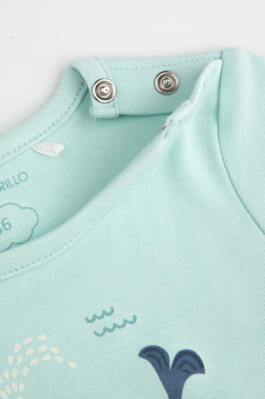 Chłopiec Coccodrillo body bawełniane niemowlęce WC4412204UOB niebieski