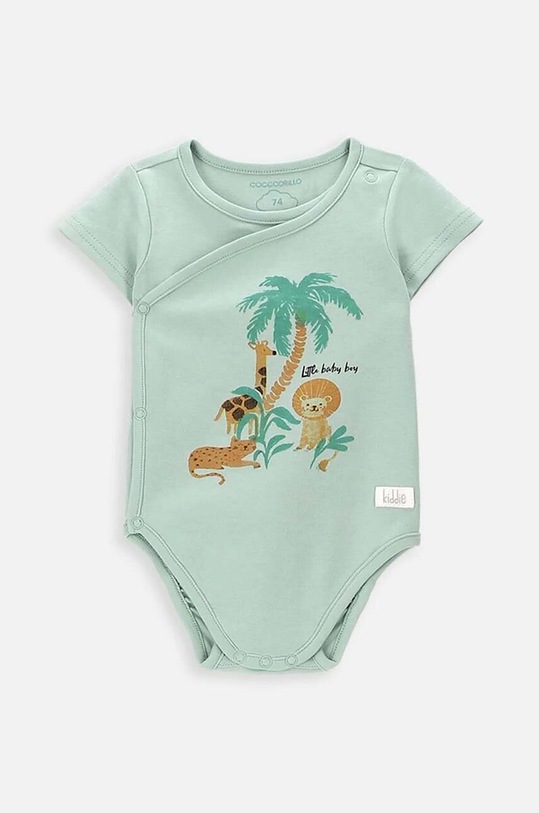 Coccodrillo body bawełniane niemowlęce zielony WC4412701USB