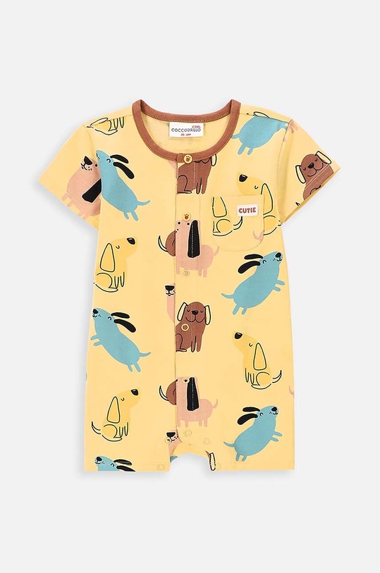 Detské dupačky Coccodrillo Pre bábätká žltá WC4104302HBN