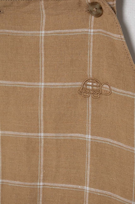 CHLAPEC Kojenecký plátěný overal United Colors of Benetton 45Q1AT00U.W.Seasonal hnědá