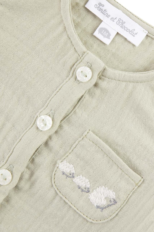 Бавовняний ромпер для немовлят Tartine et Chocolat зелений TY33050.49.74