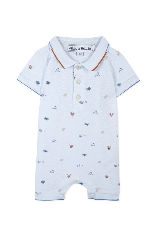 Хлопковый ромпер для младенцев Tartine et Chocolat TY33071.60.74 голубой SS24