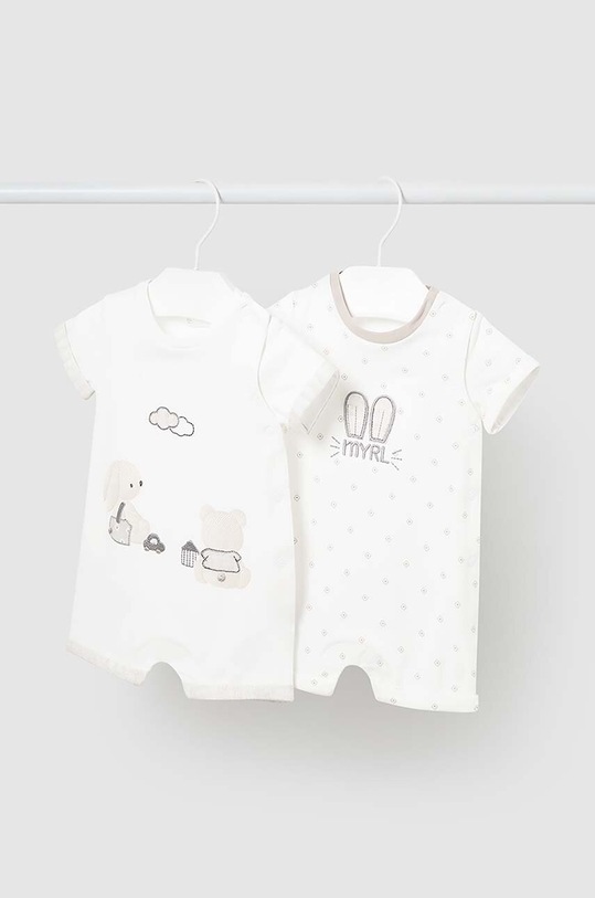 Mayoral Newborn rampers niemowlęcy 2-pack Produkt niemowlęcy beżowy 1722.1B.Newborn.PPYH