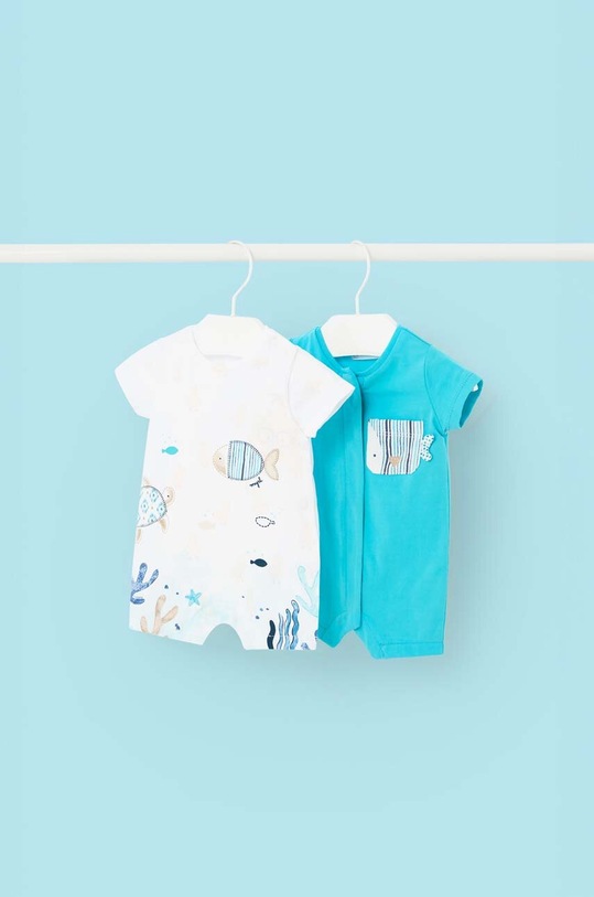 Mayoral Newborn rampers niemowlęcy 2-pack Produkt niemowlęcy turkusowy 1728.1F.Newborn.PPYH