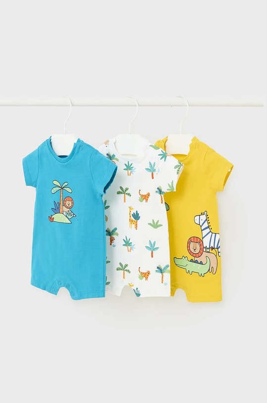 Mayoral Newborn rampers niemowlęcy 3-pack Produkt niemowlęcy multicolor 1795.1R.Newborn.PPYH
