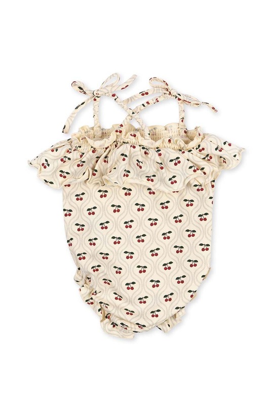 Konges Sløjd body din bumbac pentru bebelusi KS100345 bej SS24