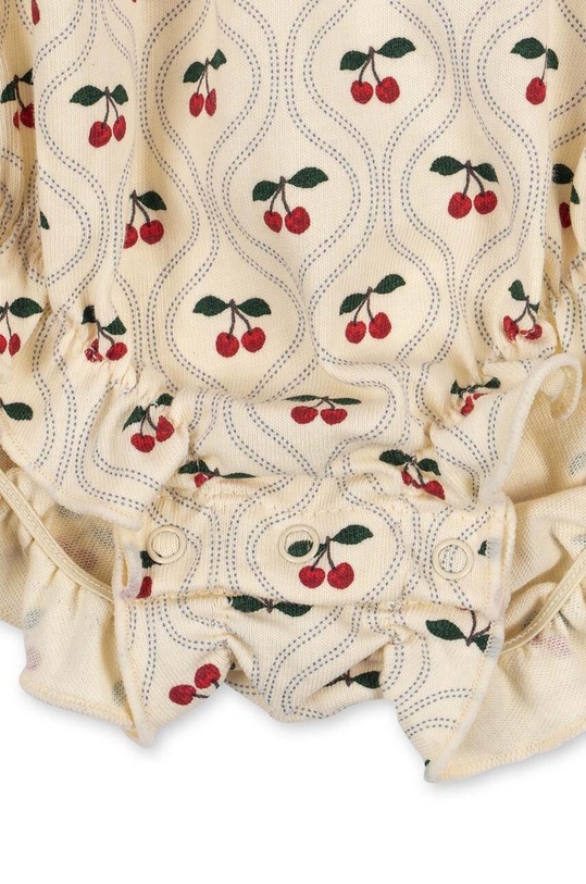 Konges Sløjd body din bumbac pentru bebelusi bej KS100345