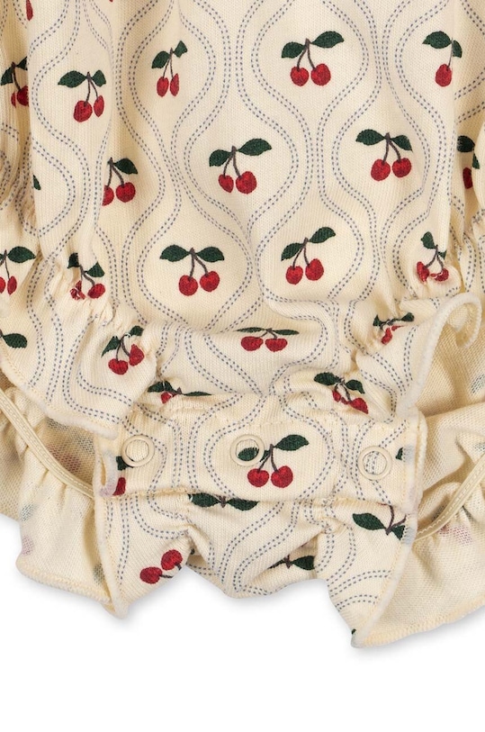 Konges Sløjd body din bumbac pentru bebelusi bej KS100345