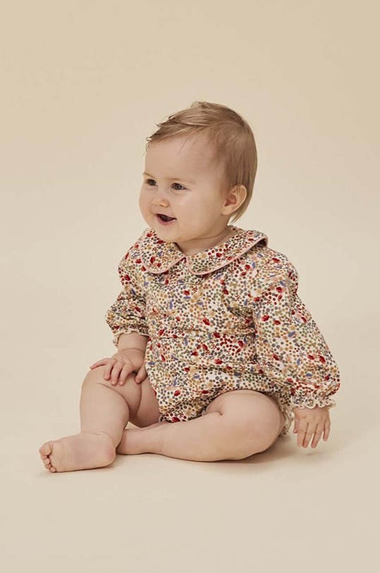 Konges Sløjd body din bumbac pentru bebelusi Produs pentru bebe portocaliu KS100069