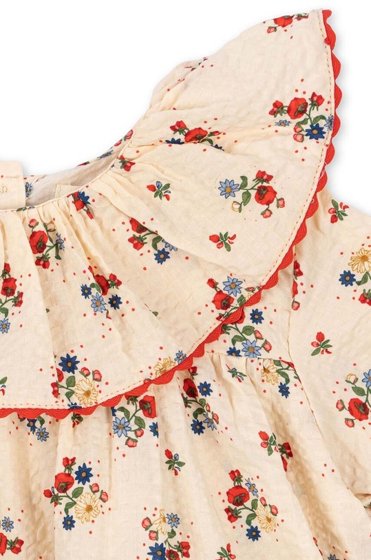 Fete Konges Sløjd body din bumbac pentru bebelusi KS100145 portocaliu