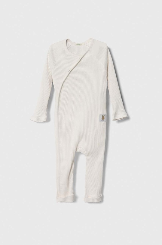 United Colors of Benetton pajacyk niemowlęcy bawełniany Produkt niemowlęcy beżowy 3FMG0T01H.W.Seasonal