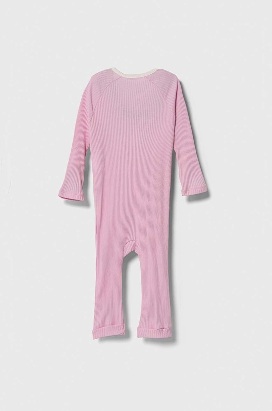 United Colors of Benetton pajacyk niemowlęcy bawełniany 3FMG0T01H.W.Seasonal różowy SS24