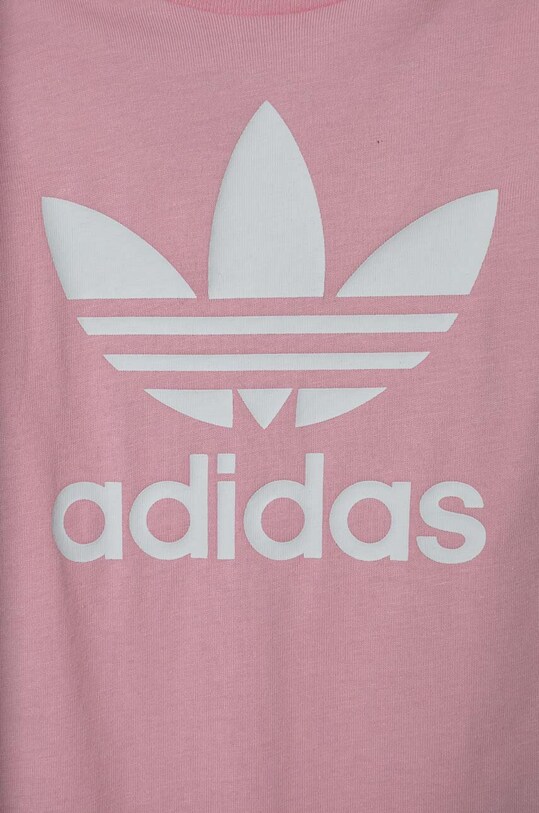 Fete adidas Originals salopete bebelusi din bumbac IS7256 roz