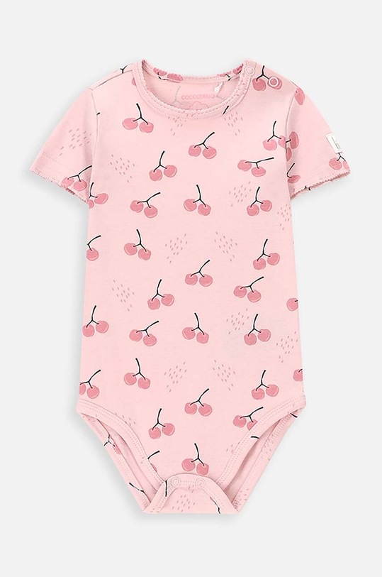 Coccodrillo body bawełniane niemowlęce różowy WC4412204UFG