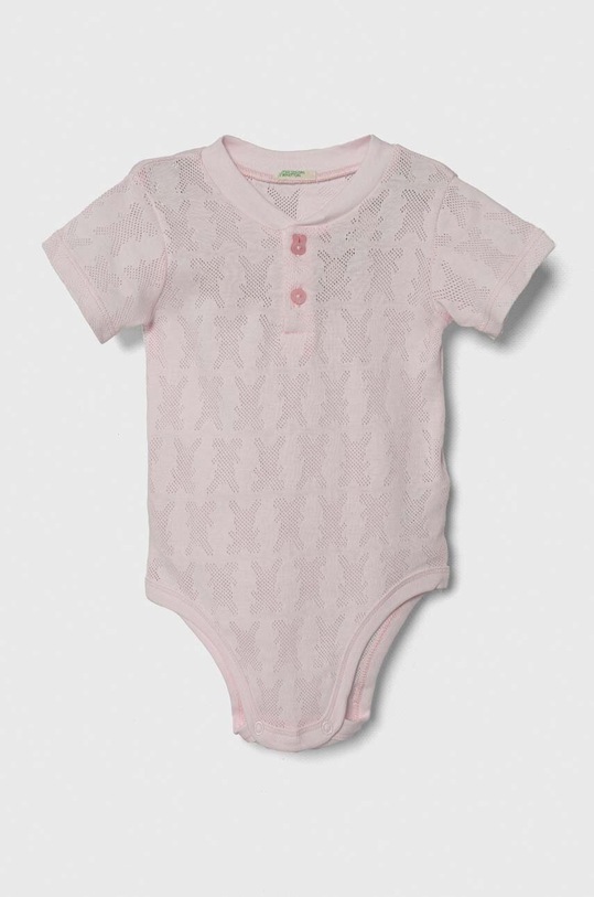United Colors of Benetton body bawełniane niemowlęce 2-pack 34KE0B00O.W.Seasonal różowy SS24