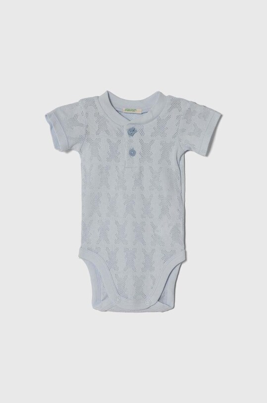 United Colors of Benetton body din bumbac pentru bebelusi 2-pack 34KE0B00O.W.Seasonal albastru SS24