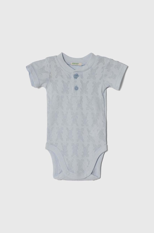 United Colors of Benetton body bawełniane niemowlęce 2-pack 34KE0B00O.W.Seasonal niebieski SS24