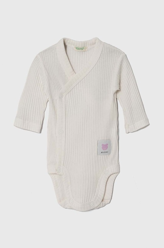 United Colors of Benetton body bawełniane niemowlęce 2-pack 3FMG0B00K.W.Seasonal różowy SS24