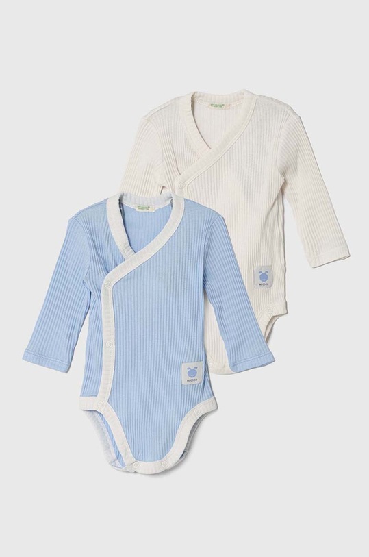United Colors of Benetton body bawełniane niemowlęce 2-pack Produkt niemowlęcy niebieski 3FMG0B00K.W.Seasonal