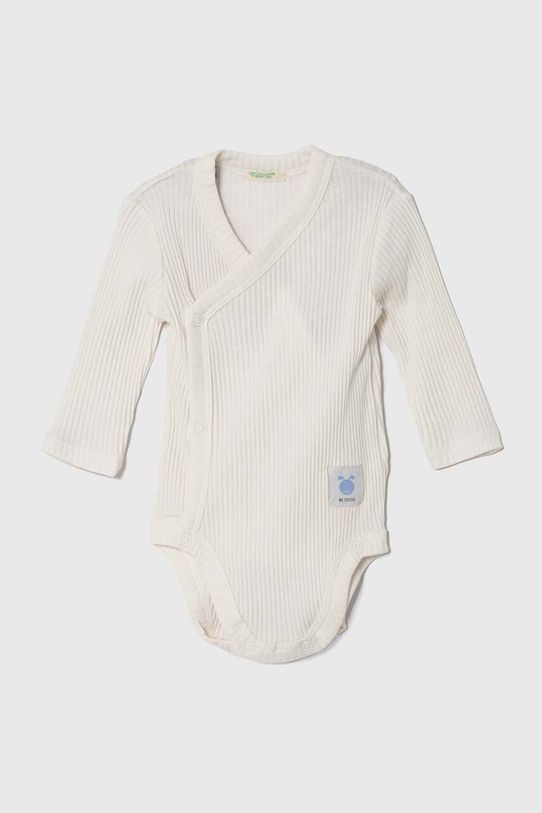 Pamučni bodi za bebe United Colors of Benetton 2-pack 3FMG0B00K.W.Seasonal plava SS24